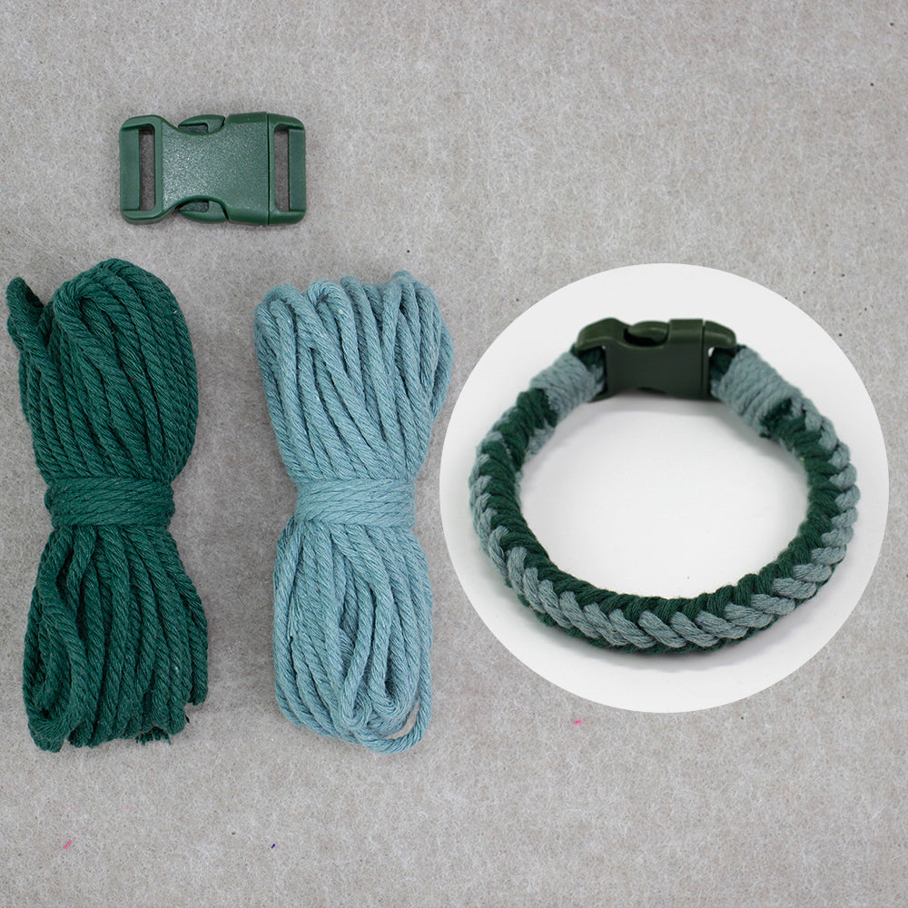 Macrame Kit 8-Strand Pet Collar Weaving Kit | 2-Color Intertwined | Adjustable Length | Pet Accessory | Beginner-Friendly