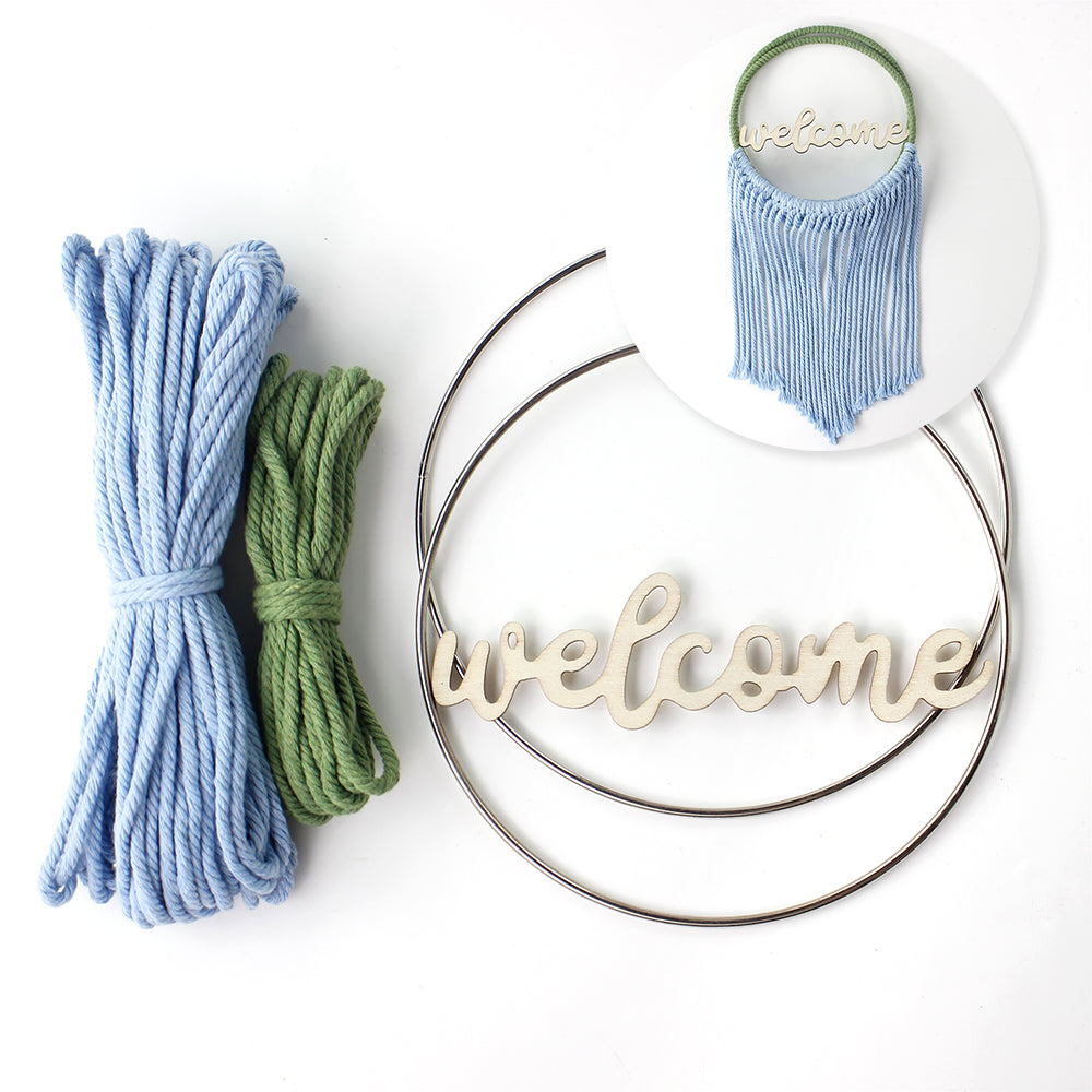 Macrame Kit Round Storage Basket Weaving Kit | Bohemian Style | Wall-Mounted Storage | Shelf | Beginner Weaving