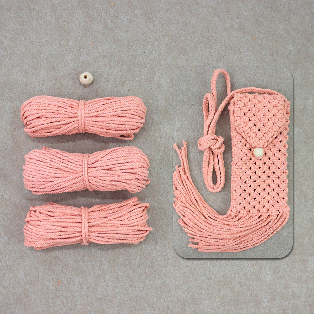 Tassel Phone Bag Weaving Kit Macrame Kit | Strong Enclosure | Slim Woven Strap | DIY Gift| Beginner-Friendly