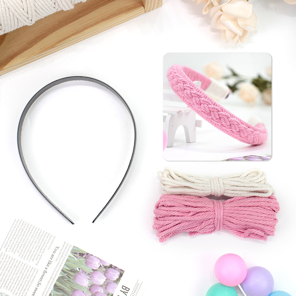 Headband DIY Weaving Kit Macrame Kit | Bohemian Style | Hair Band | Beginner-Friendly | Handmade Gift | Skull Top Lifting