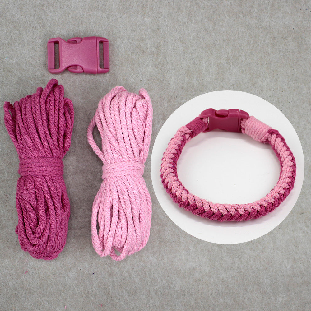 Macrame Kit 8-Strand Pet Collar Weaving Kit | 2-Color Intertwined | Adjustable Length | Pet Accessory | Beginner-Friendly