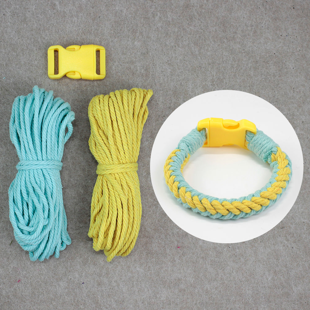 Macrame Kit 8-Strand Pet Collar Weaving Kit | 2-Color Intertwined | Adjustable Length | Pet Accessory | Beginner-Friendly