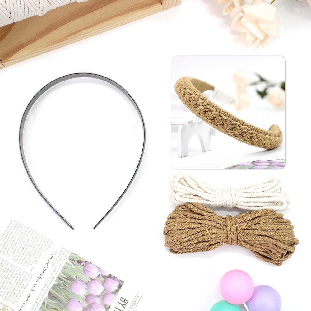 Headband DIY Weaving Kit Macrame Kit | Bohemian Style | Hair Band | Beginner-Friendly | Handmade Gift | Skull Top Lifting
