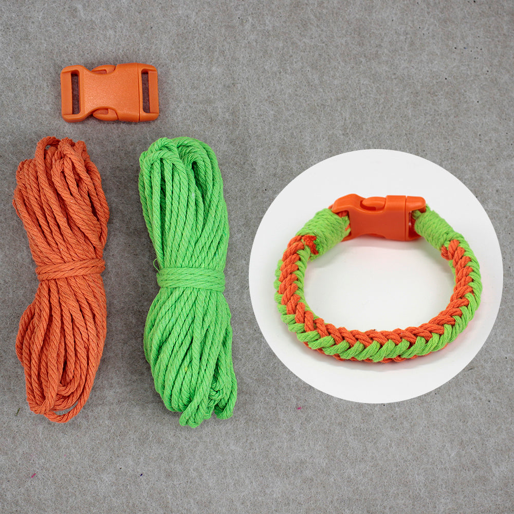 Macrame Kit 8-Strand Pet Collar Weaving Kit | 2-Color Intertwined | Adjustable Length | Pet Accessory | Beginner-Friendly