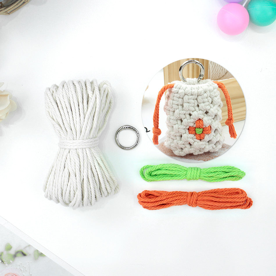 Daisy Earphone Bag Weaving Kit Macrame Kit | Drawstring Design | Adjustable Size | DIY Gift