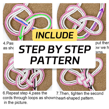Macrame Kit Round Lace Coaster Weaving Kit | Light Color Elegance | Color Edging | Heat Pad | Beginner Weaving | Fits Most Cups