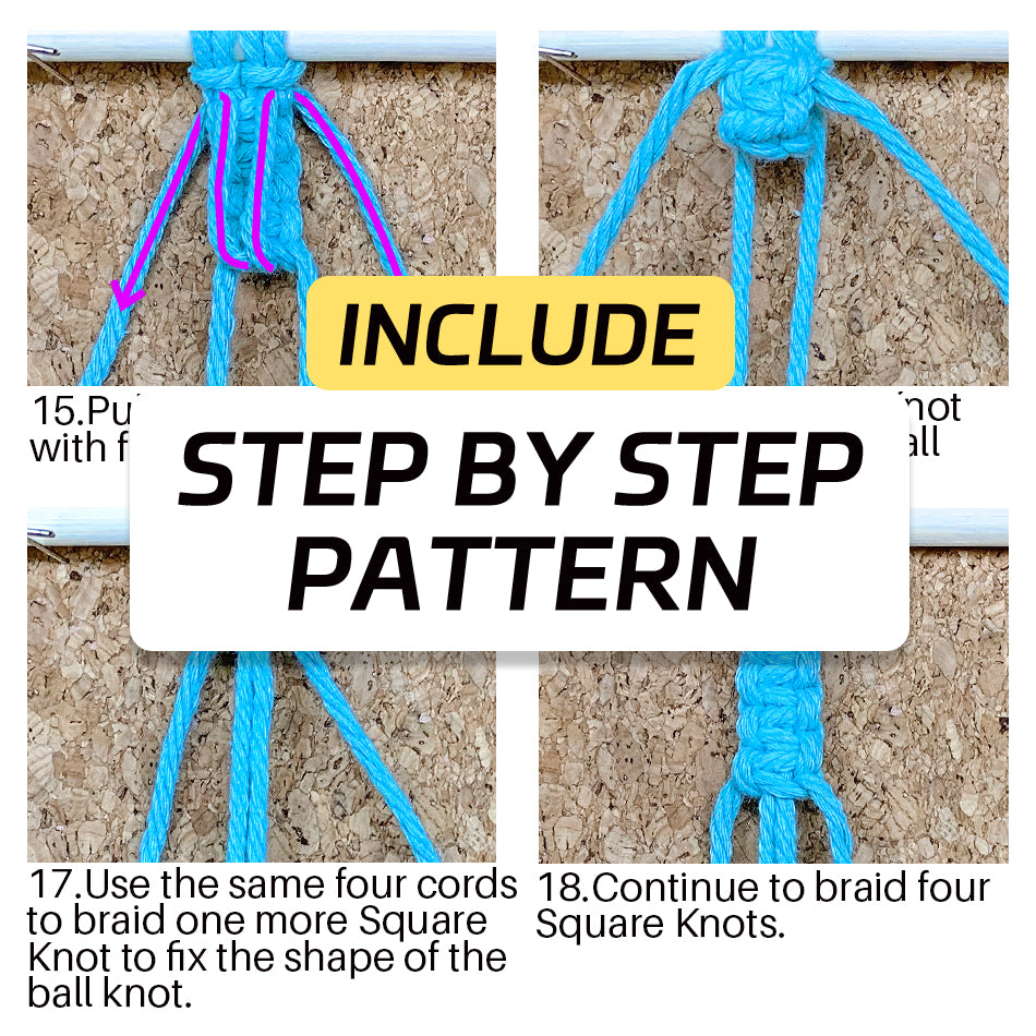 Macrame Kit Semicircle Tapestry Weaving Kit |  Design | Gradient/Contrast Option | Bedroom/Living Room Decor | Beginner-Friendly