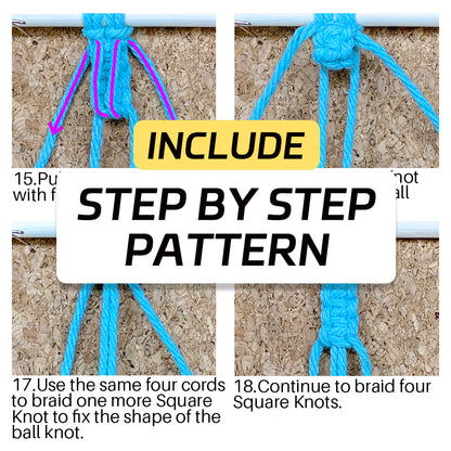 Macrame Kit Semicircle Tapestry Weaving Kit |  Design | Gradient/Contrast Option | Bedroom/Living Room Decor | Beginner-Friendly