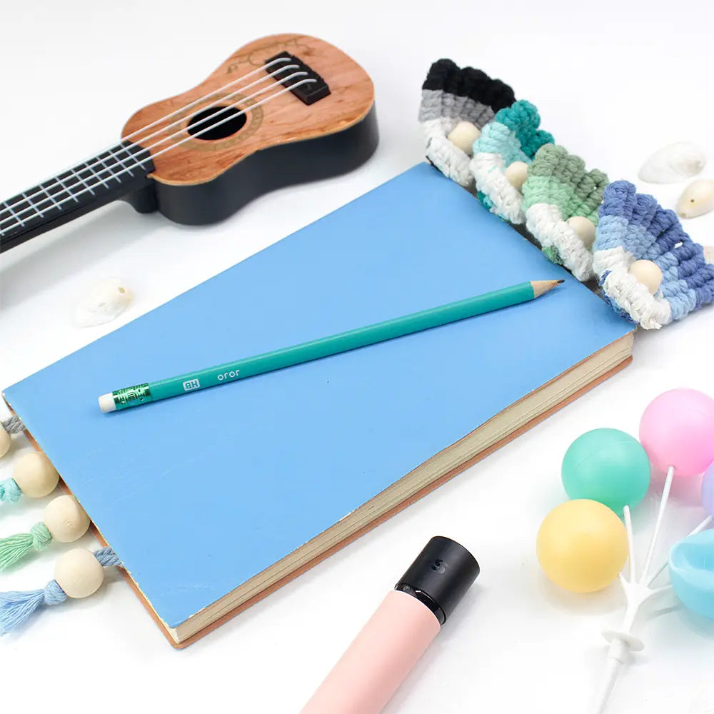 Macrame Kit for Beginners, Boho Shell Bookmark DIY Craft Kit, Vintage Ethnic Hand‑Woven Accessory Making Set