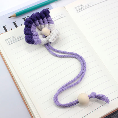 Macrame Kit Shell Bookmark Weaving Kit | 3D Gradient | Bag Charm/Curtain Tie | Beginner Weaving | Home Decor