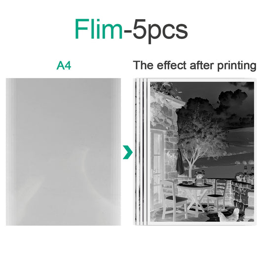 Cyanotype Set A4 Blank Cyanotype Film Kit 5-Sheet Trial Pack Custom Printable Patterns For Advanced DIY/Photography Enthusiasts