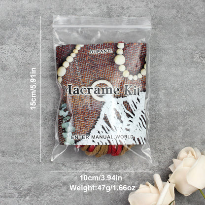 Mini Christmas Wreath Weaving Kit Macrame Kit | Car/Home Use | Holiday DIY Gift | Beginner-Suitable | Multi-Scene Decor