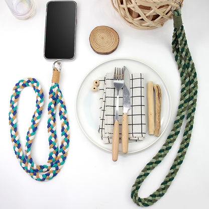 4-Strand Braid Lanyard/Keychain Weaving Kit Macrame Kit | Multi-Colors | Simple Elegant | Anti-Lost Strap/Bag Charm | Beginner DIY Set