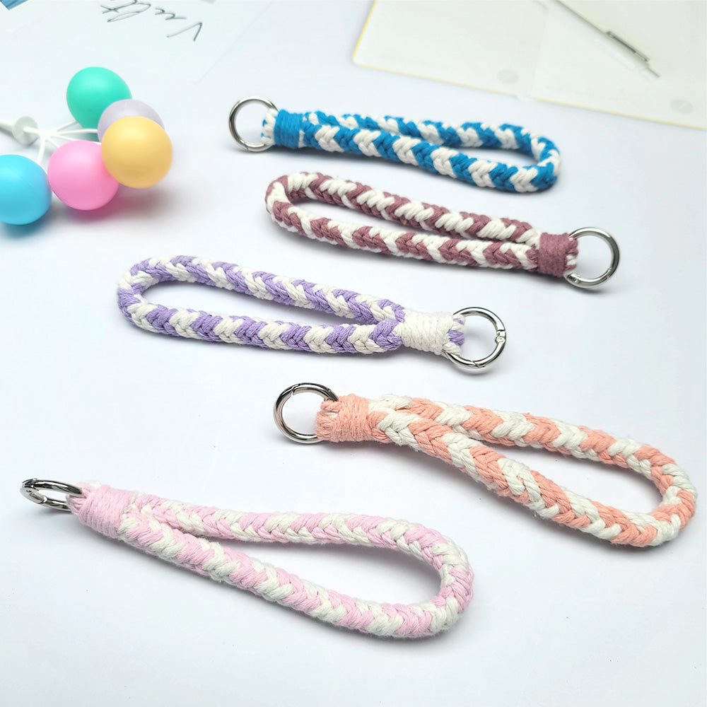 8-Strand Bracelet/Keychain Weaving Kit Macrame Kit | Multi-Contrast Colors | Phone Pendant/Bracelet | Beginner DIY Set