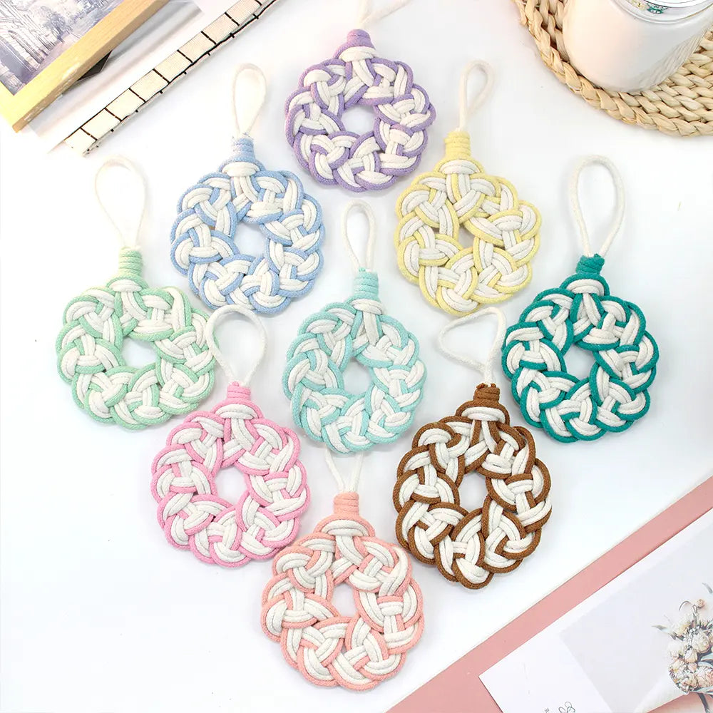 Macrame Kit for Beginners, Boho Round Pattern Coaster DIY Kit, Table Decor Gift