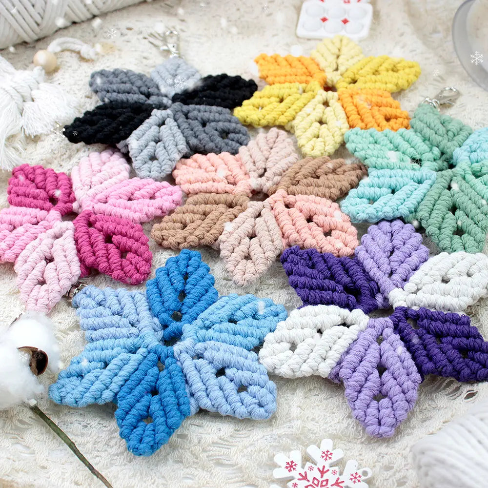Macrame Kit for Beginners | DIY Six‑Pointed Star Macrame Keychain Craft Kit