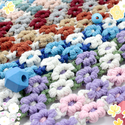 Macrame Kit Daisy Keychain Wristband Lanyard Combo Kit | Contrast/Fresh Colors | Anti-Lost String | Beginner Weavinggift wrapping