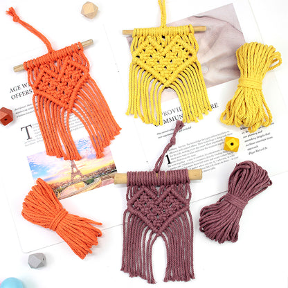 Macrame Kit Mini Love Tapestry Weaving Kit | Driftwood+Fringes | Car Mirror/Home Decor | Beginner-Friendly