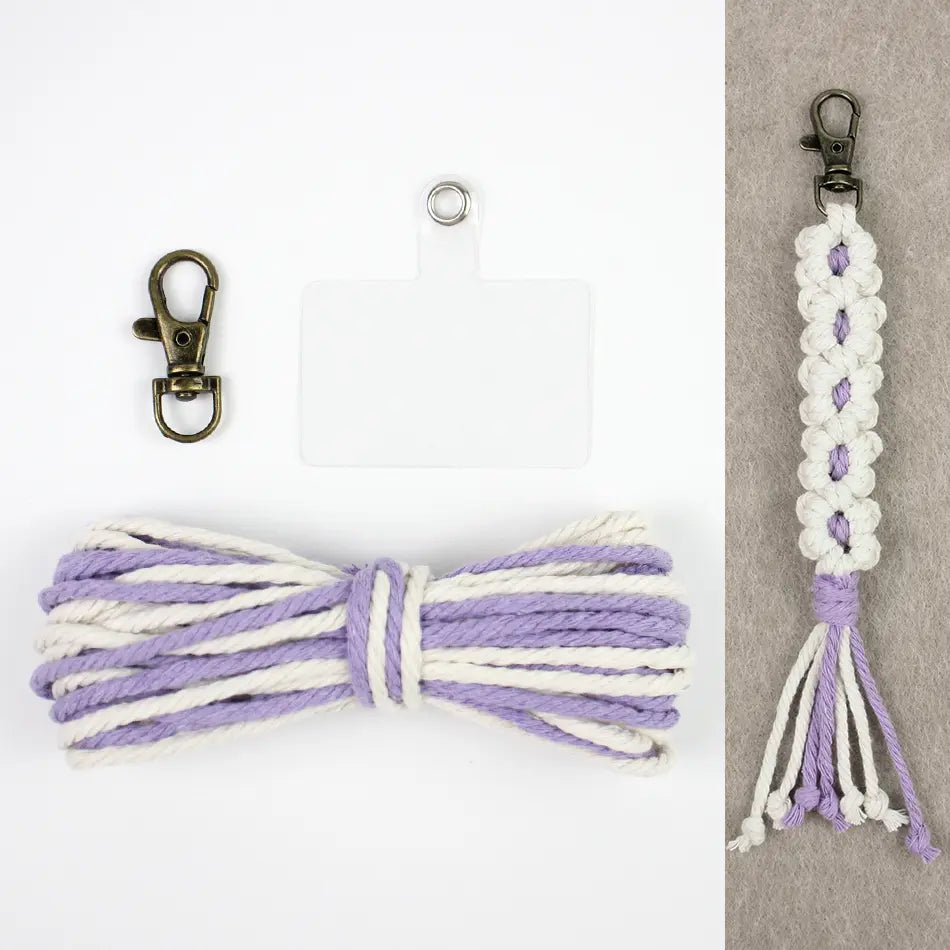 Macrame Kit for Beginners | DIY White Daisy Macrame Pendant Craft Kit
