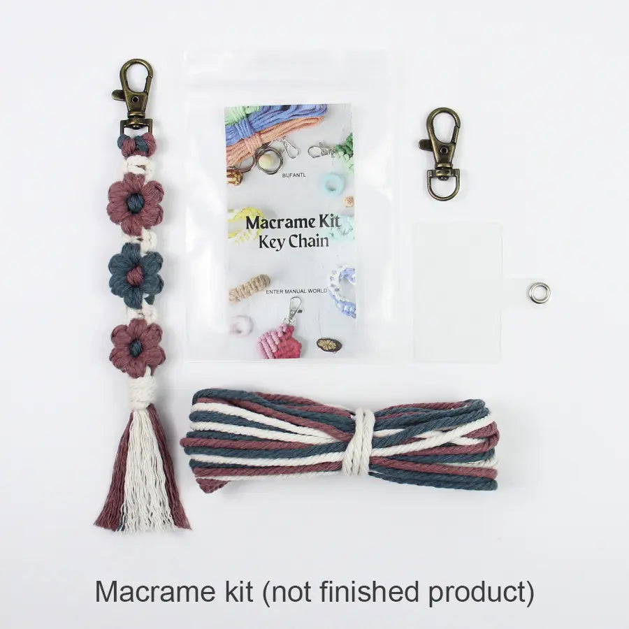 Macrame Kit for Beginners | DIY Daisy Macrame Keychain Craft Kit