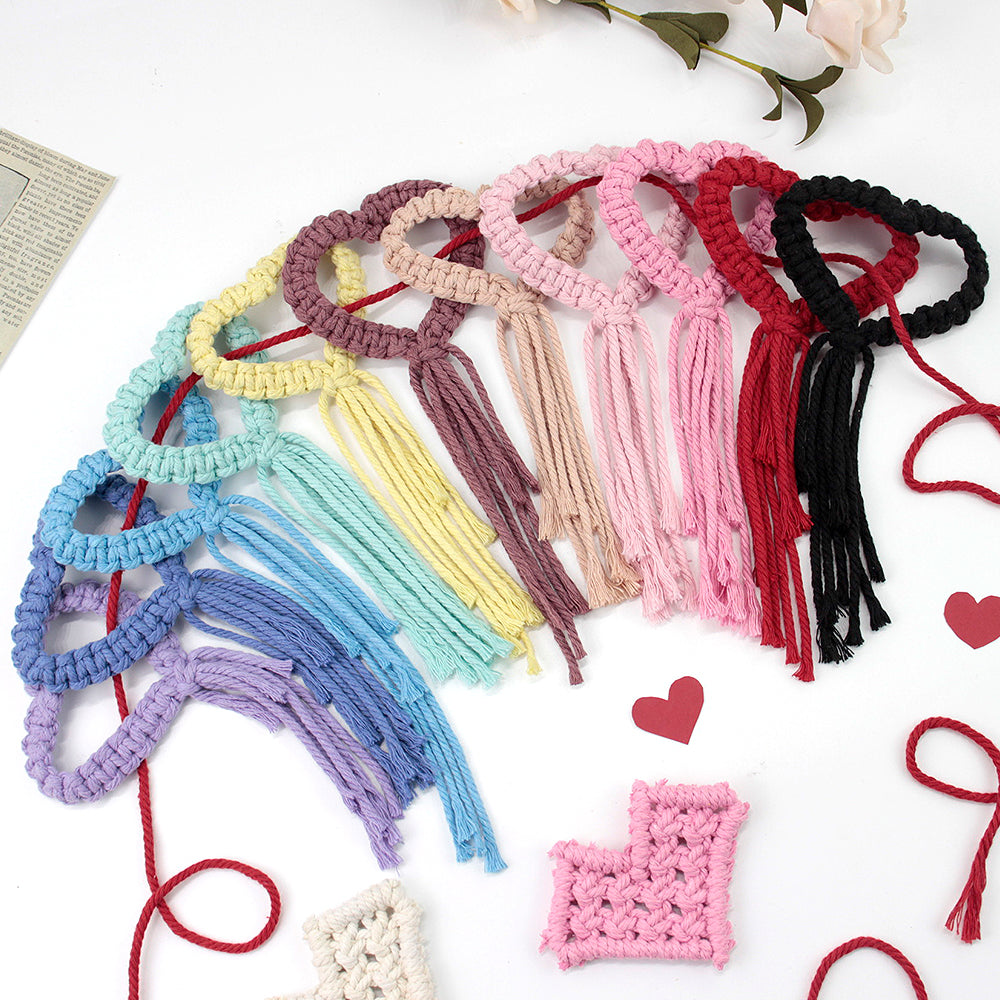 Heart Napkin Clip Weaving Kit Macrame Kit | Napkin Storage | Small Accessory | Beginner-Friendly | Handmade Decor Accessory