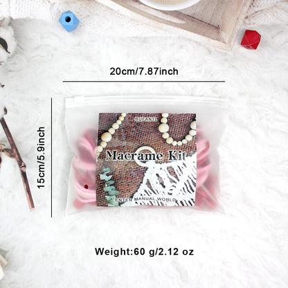 Bohemian Style Tapestry Weaving Kit Macrame Kit ，Bedroom/Living Room/Hallway Decor| Easy to Make | DIY Gift | Beginner DIY Set
