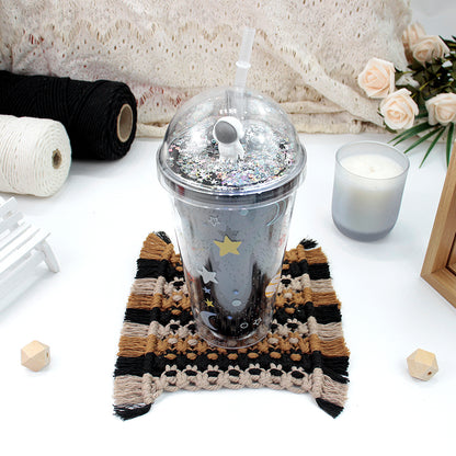 Square Coaster Weaving Kit Macrame Kit | Heat-Resistant Table Protection| Fits Most Cups | Home Style Matching | Beginner-Friendly