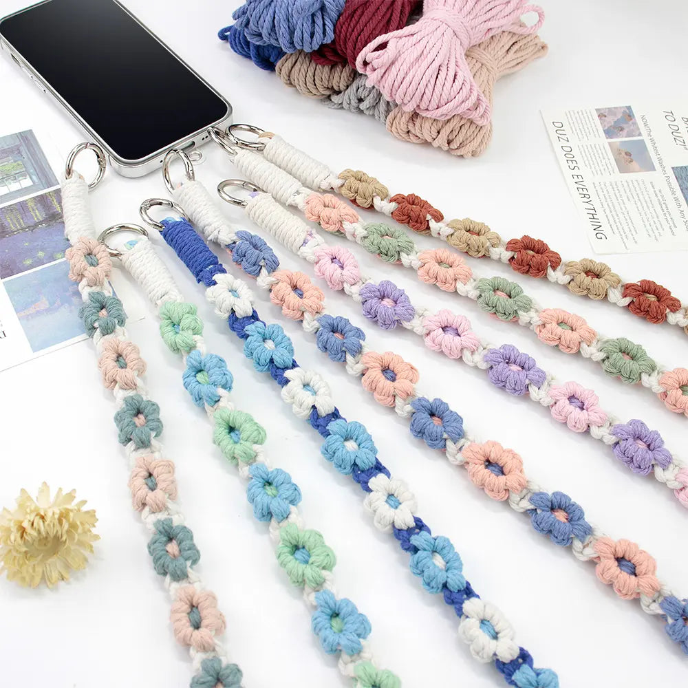 Macrame Kit for Beginners | DIY Daisy‑Element Macrame Lanyard Craft Kit