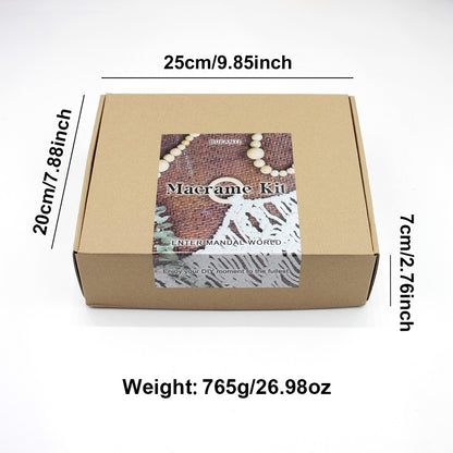 Gift Boxed Macrame DIY Kit - All-in-One Weaving Set with English Tutorial | Handmade Craft Gift Bundle