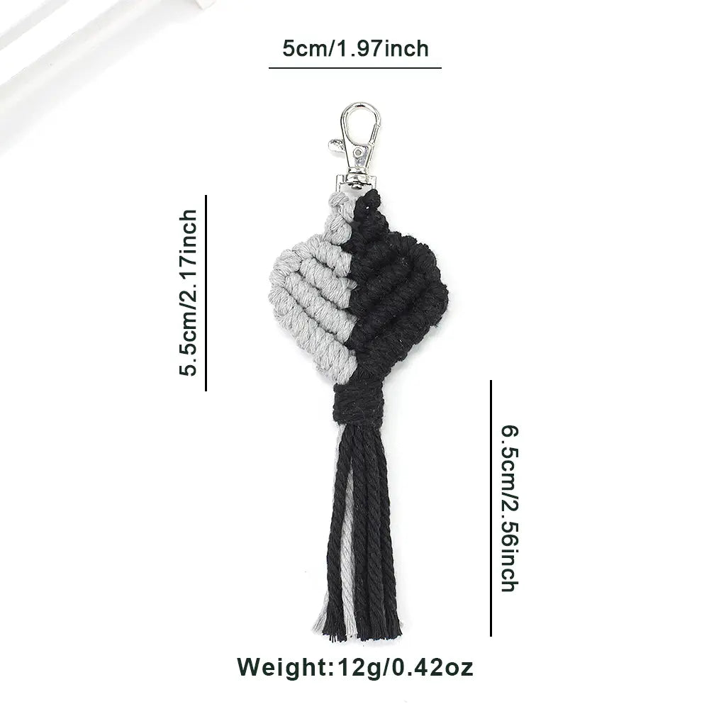 Macrame Kit for Beginners | DIY Heart Macrame Keychain Craft Kit