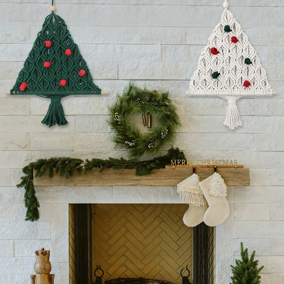 Macrame Kit for Beginners | DIY Christmas Tree Tapestry Macrame Craft Kit