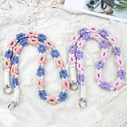 Macrame Kit Daisy Phone Lanyard Weaving Kit | Multi-Colors | Spaced-Color Daisy Pattern | Camera Lanyard/Anti-Lost Strap | Beginner-Friendly