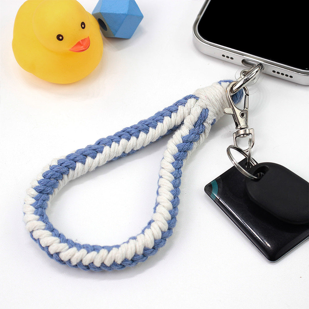 8-Strand Bracelet/Keychain Weaving Kit Macrame Kit | Multi-Contrast Colors | Phone Pendant/Bracelet | Beginner DIY Set