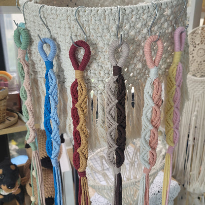 Macrame Kit Beaded Curtain Tieback Weaving Kit | Contrast Color Design | Wooden Bead Curtain Tieback | Curtain Organizer | Beginner Weaving