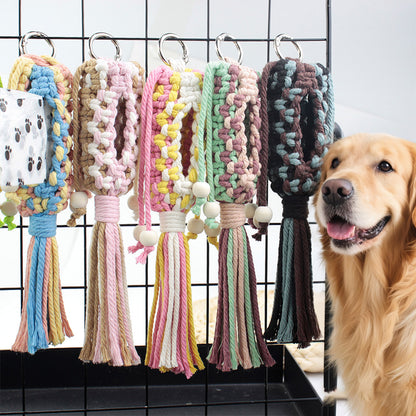 Pet Storage Bag Weaving Kit Macrame Kit | Poop Bag Holder | Compact & Convenient | Handmade Gift | Beginner-Suitable