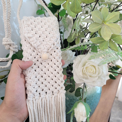Tassel Phone Bag Weaving Kit Macrame Kit | Strong Enclosure | Slim Woven Strap | DIY Gift| Beginner-Friendly