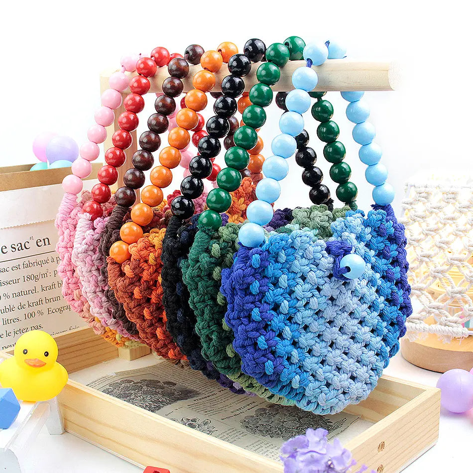 Macrame Kit for Beginners | DIY Macrame Handheld Storage Bag Craft Kit