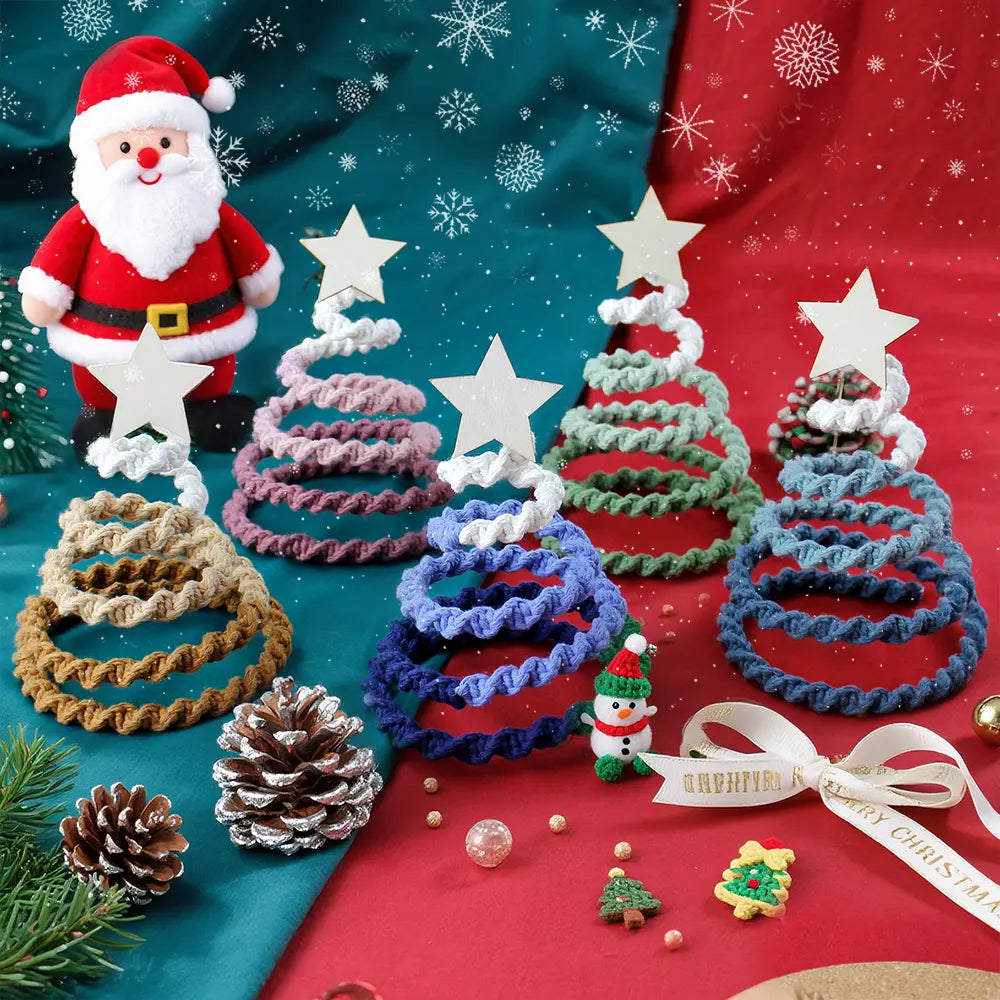 Macrame Kit for Beginners | DIY Half‑Knot Wire Christmas Tree Macrame Craft Kit