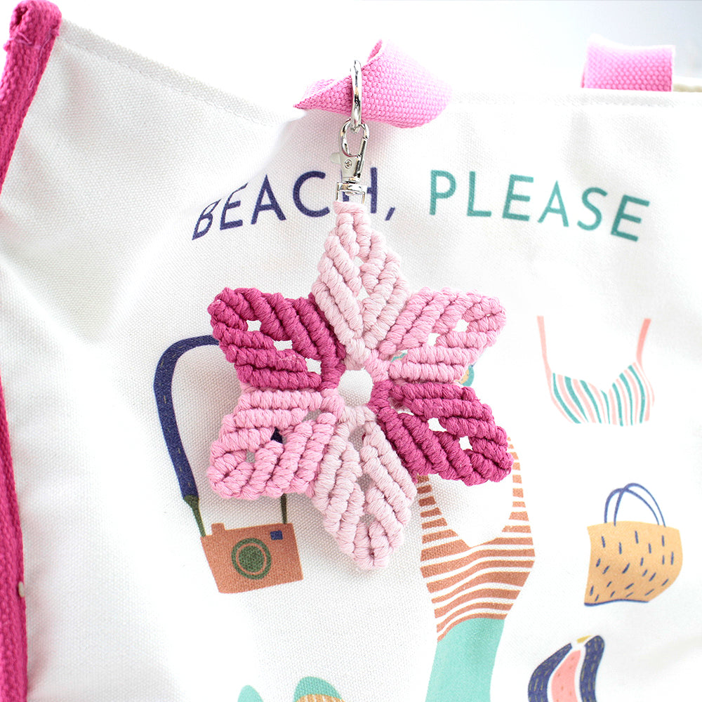 Hexagon Star Pendant Keychain Weaving Kit Macrame Kit | Multi-Colors | Simple & Elegant | Keychain/Decor | Beginner DIY Set