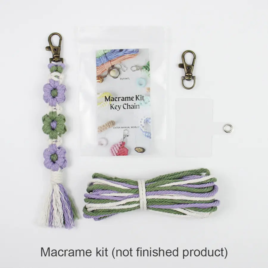 Macrame Kit for Beginners | DIY Daisy Macrame Keychain Craft Kit
