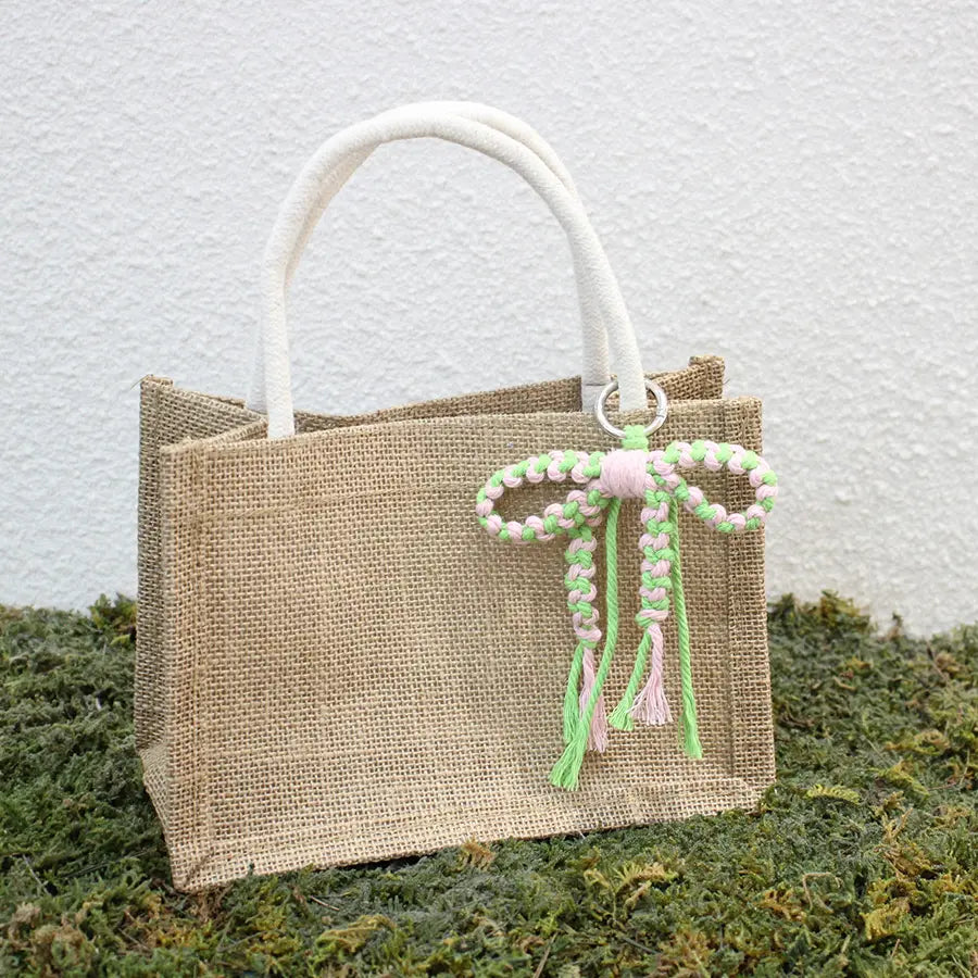 Macrame Kit for Beginners | DIY Bow Macrame Keychain Craft Kit