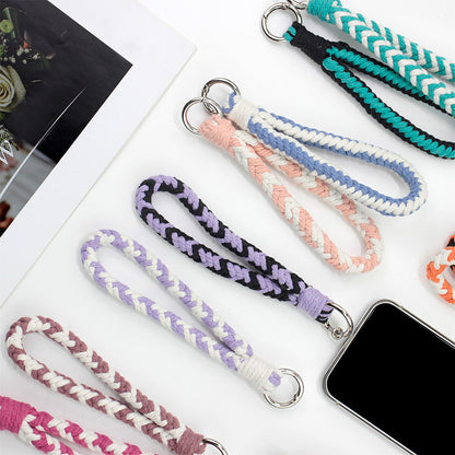 8-Strand Bracelet/Keychain Weaving Kit Macrame Kit | Multi-Contrast Colors | Phone Pendant/Bracelet | Beginner DIY Set