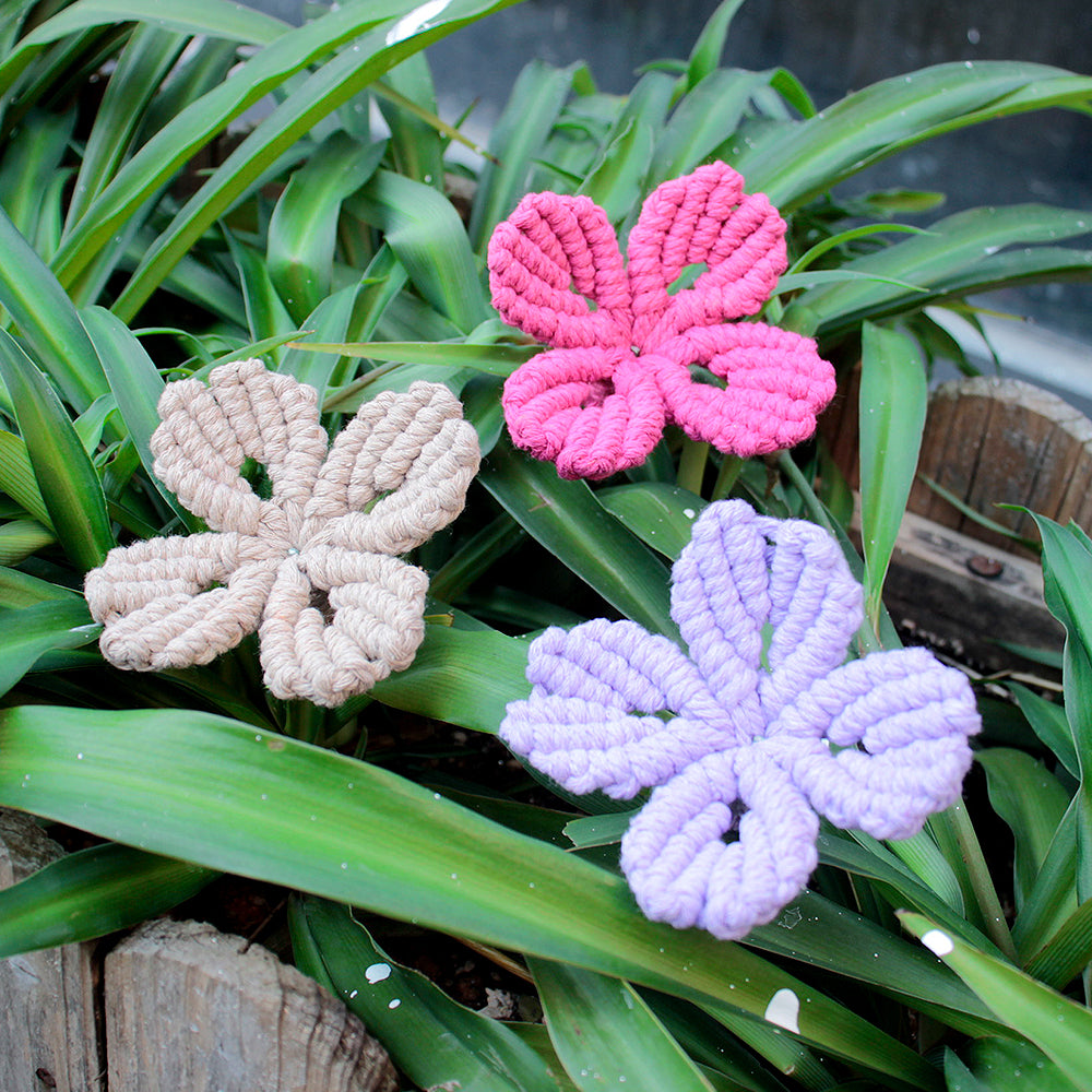Four-Leaf Clover Macrame DIY Kit - Handmade Weaving Supplies with English Tutorial | Lucky Craft Set