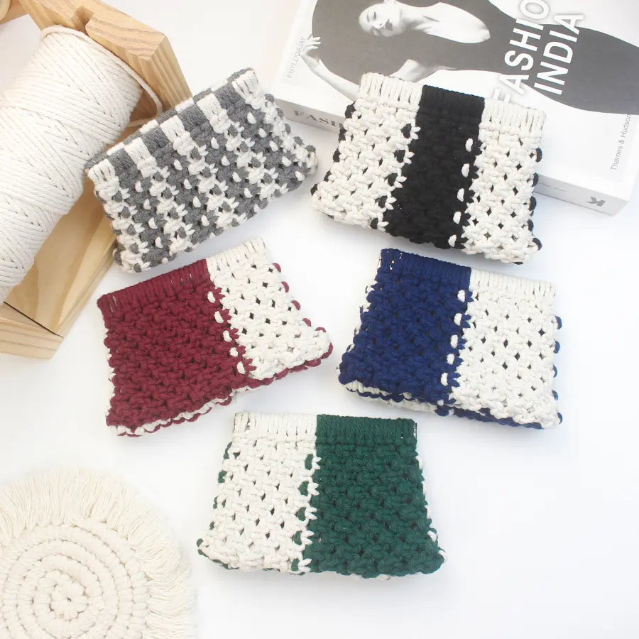 Macrame Kit for Beginners | DIY Macrame Coin Purse Storage Bag Craft Kit