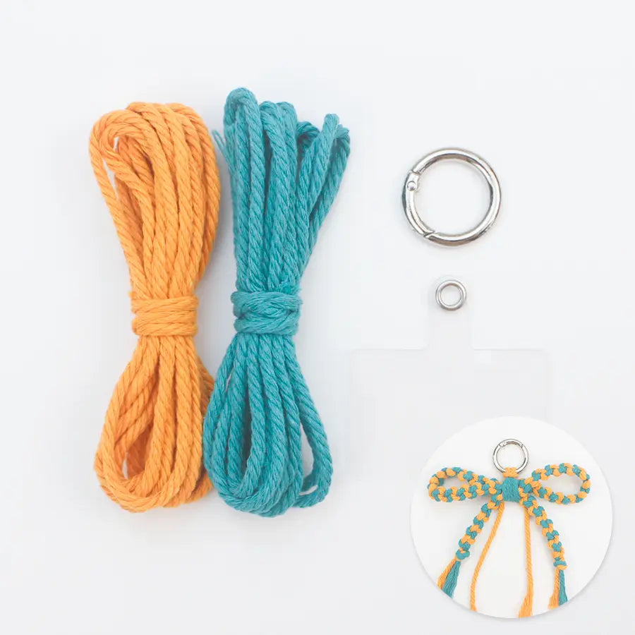 Macrame Kit for Beginners | DIY Bow Macrame Keychain Craft Kit