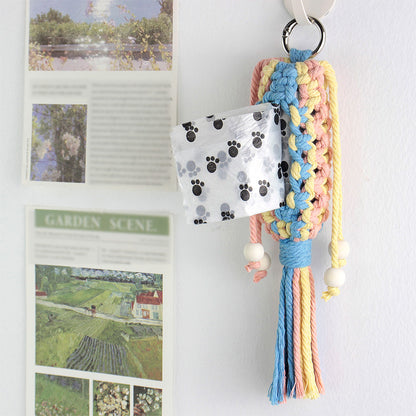 Pet Storage Bag Weaving Kit Macrame Kit | Poop Bag Holder | Compact & Convenient | Handmade Gift | Beginner-Suitable