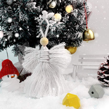 Christmas 7-Piece Macrame DIY Kit - Holiday Weaving Supplies with English Tutorial | Festive Craft Set