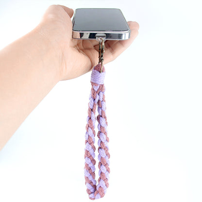 Macrame Kit Diagonal Half-Knot Keychain Weaving Kit | Multi-Colors (Gradient/Contrast) | 2-Color Wrapping | Wristband/Anti-Lost Strap | Beginner-Friendly