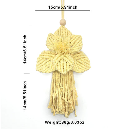 Lotus Flower Macrame DIY Kit - Handmade Weaving Supplies with English Tutorial | Zen Craft Set