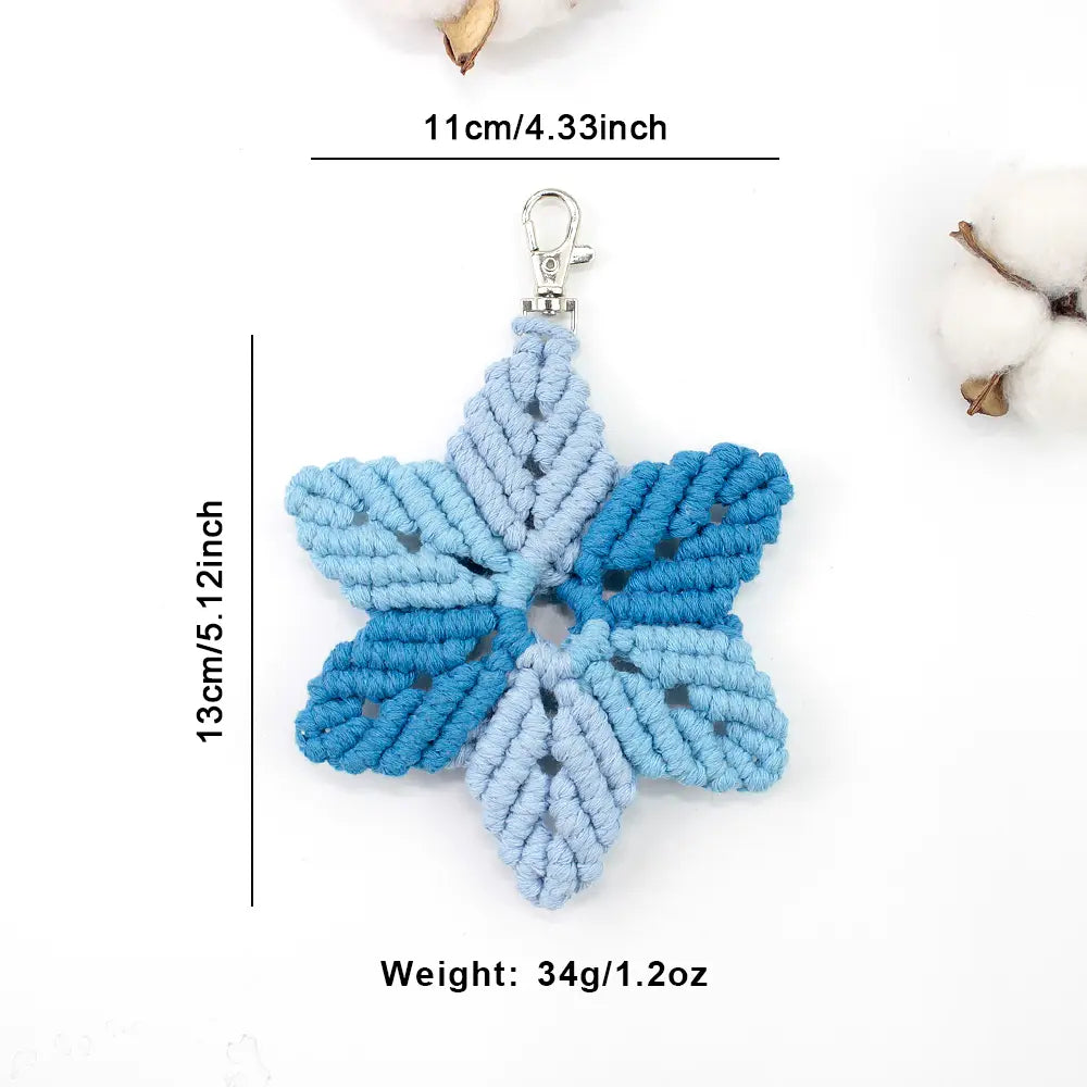 Macrame Kit for Beginners | DIY Six‑Pointed Star Macrame Keychain Craft Kit